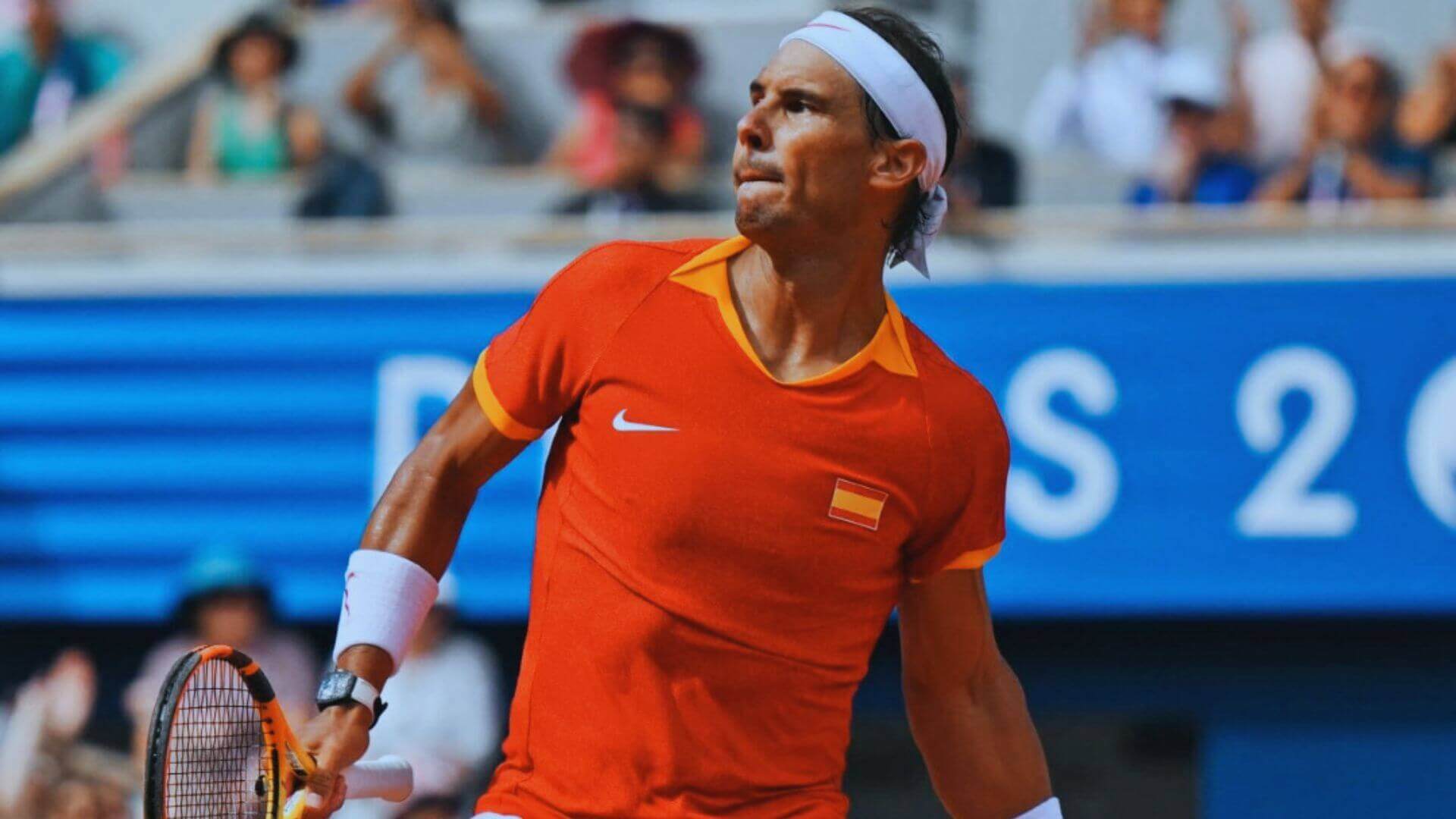 Rafael Nadal playing