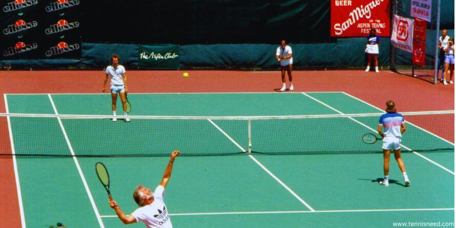 Tennis playing double