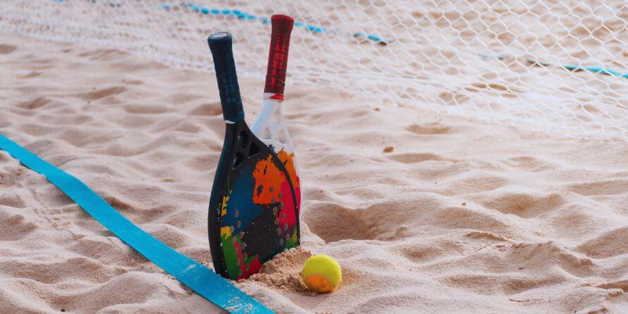 beach tennis and racket