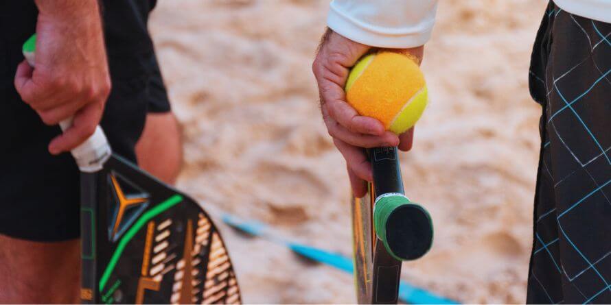 beach tennis and racket