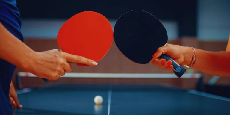 table tennis playing female