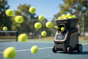 Best budget tennis ball machines under $1000 in 2026 on a tennis court